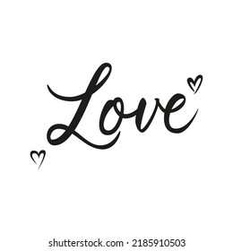 Love Calligraphy Style Without Background Vector Stock Vector (Royalty ...