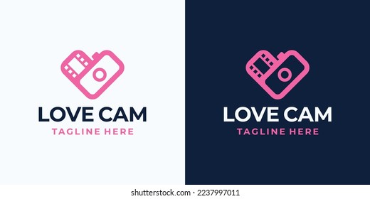 Love and cam logo design combinations