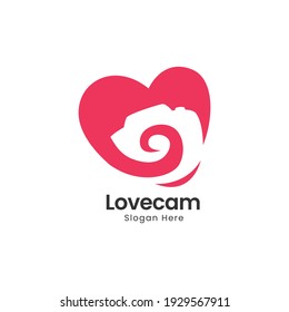 love camera logo design template
