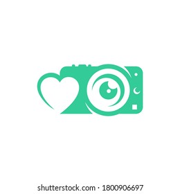 Modelo vectorial de diseño del logotipo de la cámara, conceptos del logotipo de la fotografía de cámara