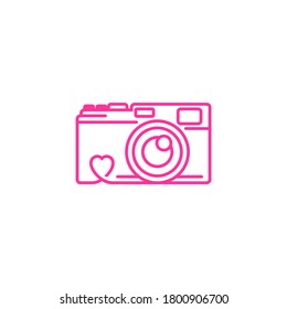 Love Camera logo design vector template, Camera Photography logo concepts