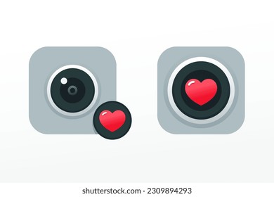 Love camera photo. Illustration vector