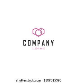 Love Camera Pixel Abstract Creative Modern Business Logo