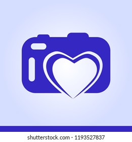 love camera vector icon