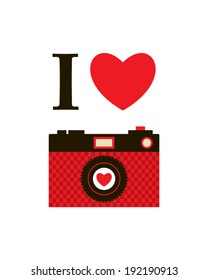 Love Camera Vector Poster Stock Vector (Royalty Free) 192190913 ...