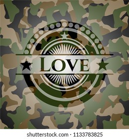 Love camouflaged emblem