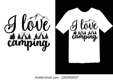 I love camping svg design