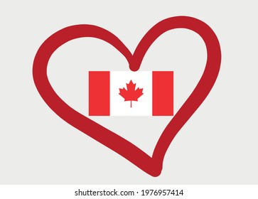 I love canada. Vector graphics.