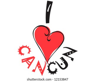 I love cancun logotype