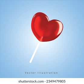 love candy in 3d vector illustration