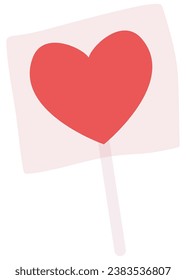 Icono de dulce de amor aislado en fondo blanco.