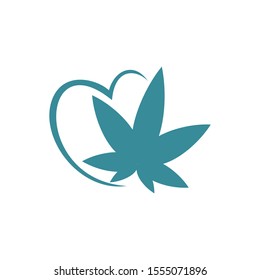 Love Cannabies Vector Logo Template