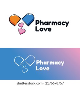 love capsule pharmacy logo art