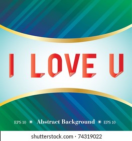 love card blue vector background