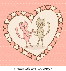 Love card with cat