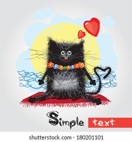 love card with cat