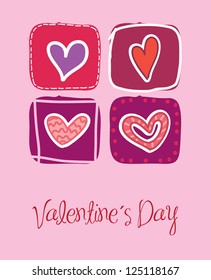 love card to celebrate valentines day vector illustration