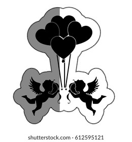 love card with cupid angel