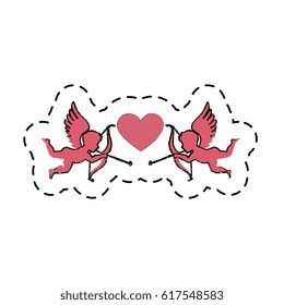 love card with cupid angel