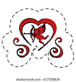 love card with cupid angel