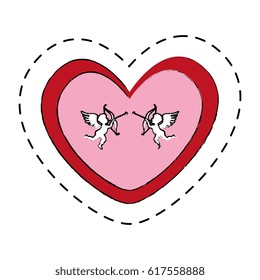 love card with cupid angel