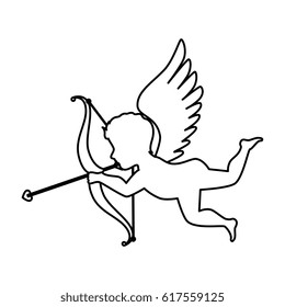 love card with cupid angel