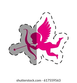 love card with cupid angel