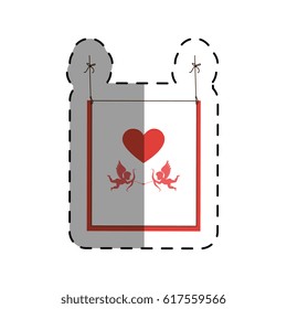 love card with cupid angel