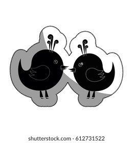 love card with cute bird