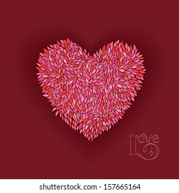 Love card with decorative Heart