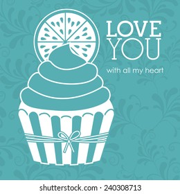 love card design over blue background,vector illustration.