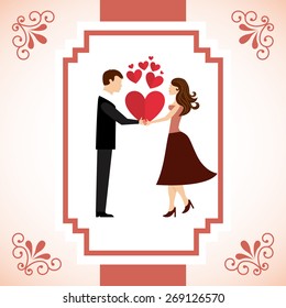 love card design, vector illustration eps10 graphic