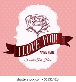 Love card design, vector illustration eps 10.