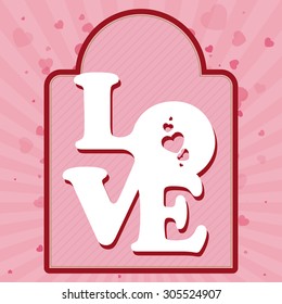 Love card design, vector illustration eps 10.