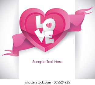 Love card design, vector illustration eps 10.