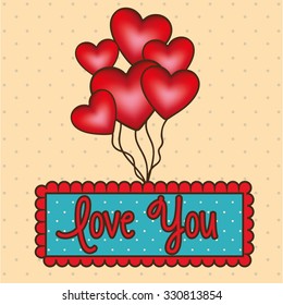 love card design, vector illustration eps10 graphic 