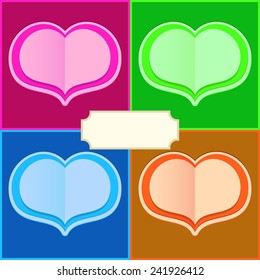 Love card with empty heart