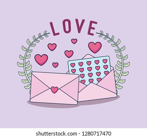 love card with envelopes