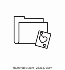 love card folder icon sign vector