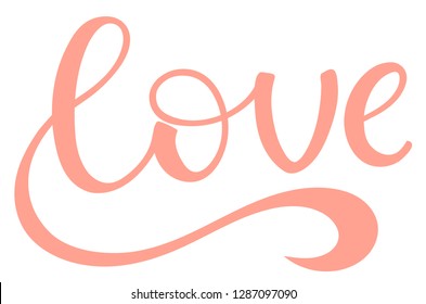 Love card with hand drawn lettering.