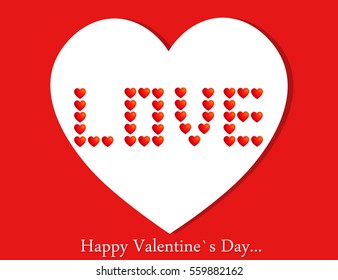 Love card. Happy Valentine's Day. 