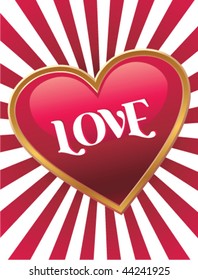 Love card with heart