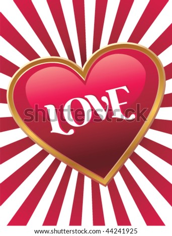 Love card with heart