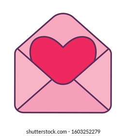 Love card with heart design of Passion romantic valentines day wedding decoration and marriage theme Vector illustration