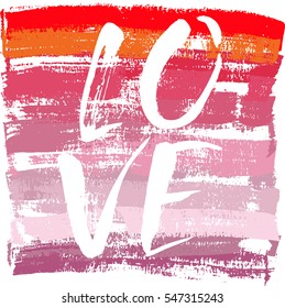 Love card with heart over grunge background
