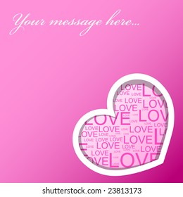 Love card with heart - valentines background