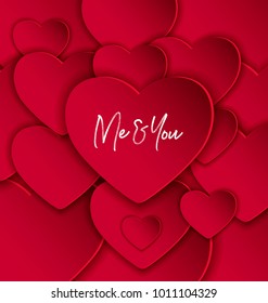 Love Card with hearts
