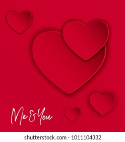 Love Card with hearts