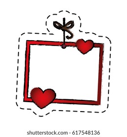 love card with hearts