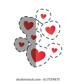 love card with hearts